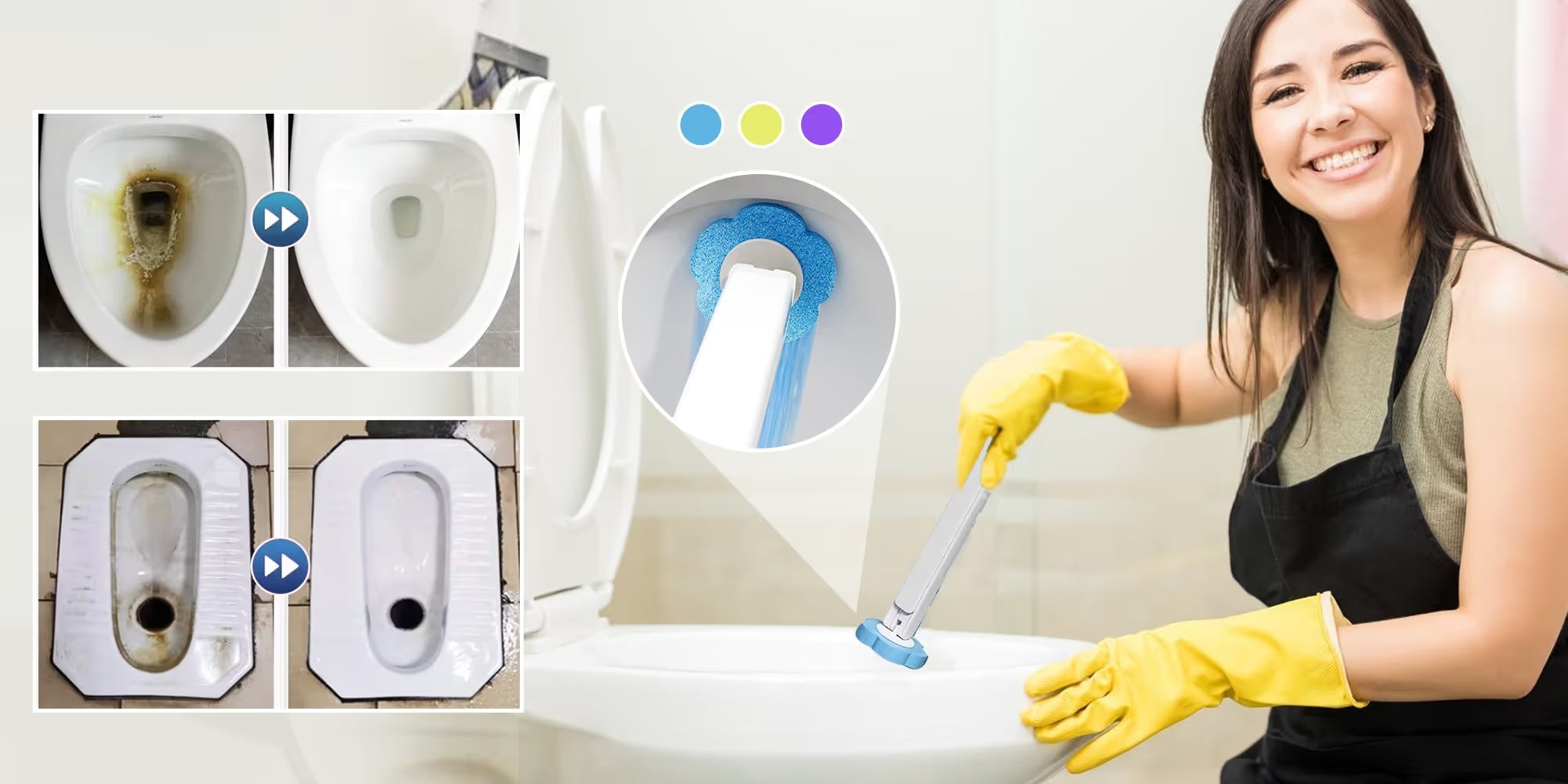 Disposable toilet cleaning tool