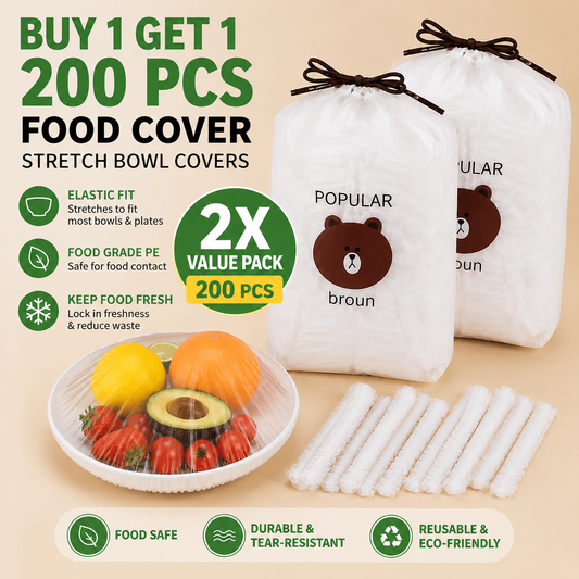 🔥LAST DAY SALE Buy 1 Get 1 Free🔥Medium Reusable Elastic Plastic Bowl Covers - Kitchen Bread Proofing