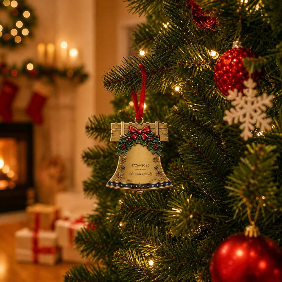Liberty Bell patriotic Christmas keepsake