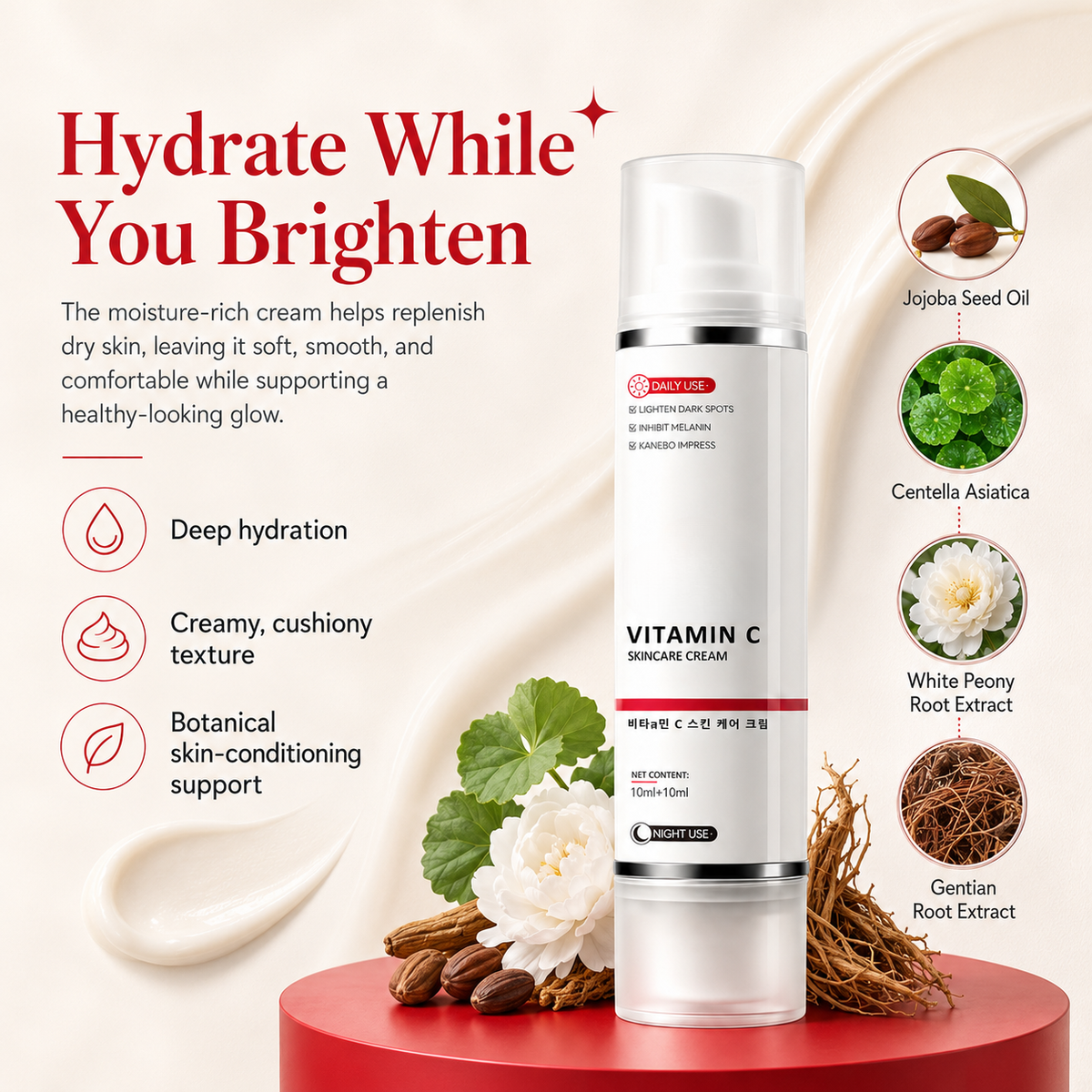 ✨ Tranexamic Acid Vitamin C Face Cream – Spot Fading & Skin Brightening Daily