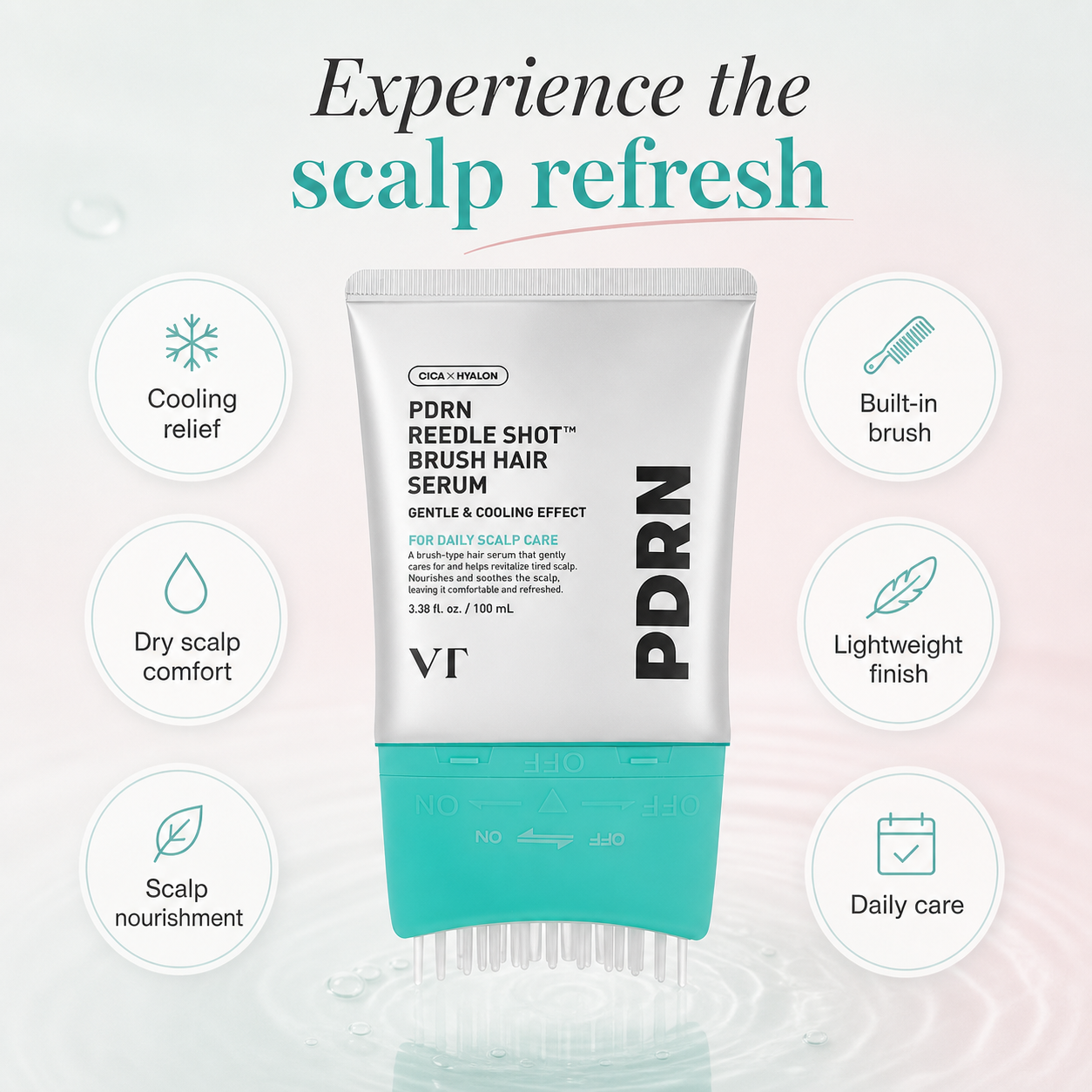 PDRN Reedle Shot Brush Hair Serum