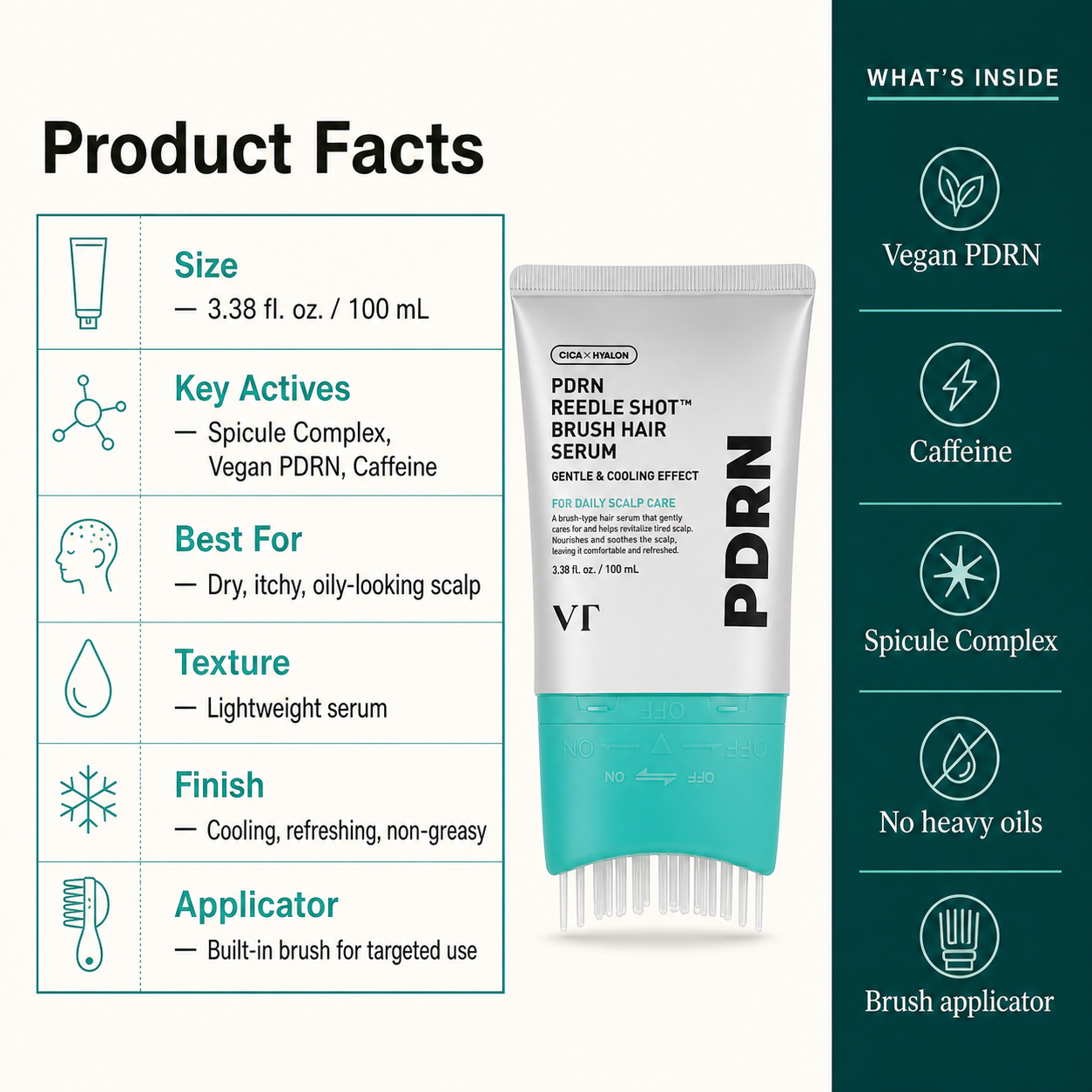 PDRN Reedle Shot Brush Hair Serum