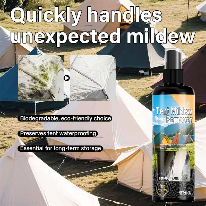 🔥Hot Sale - 50% OFF🔥⛺️Outdoor Mildew Stain Cleaner – Spray on, wipes off mold instantly. Eco‑friendly, won‘t ruin waterproofing. Tent, awning, shower curtain – all like new! 🏕️💪