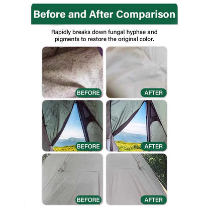 🔥Hot Sale - 50% OFF🔥⛺️Outdoor Mildew Stain Cleaner – Spray on, wipes off mold instantly. Eco‑friendly, won‘t ruin waterproofing. Tent, awning, shower curtain – all like new! 🏕️💪