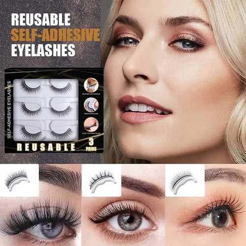 ⏰ BUY 1 GET 1 FREE(2 Pairs)🥳2026 HOT SALE🌺Glue-Free Self-Adhesive Lashes – 3-Second, Natural & Reusable