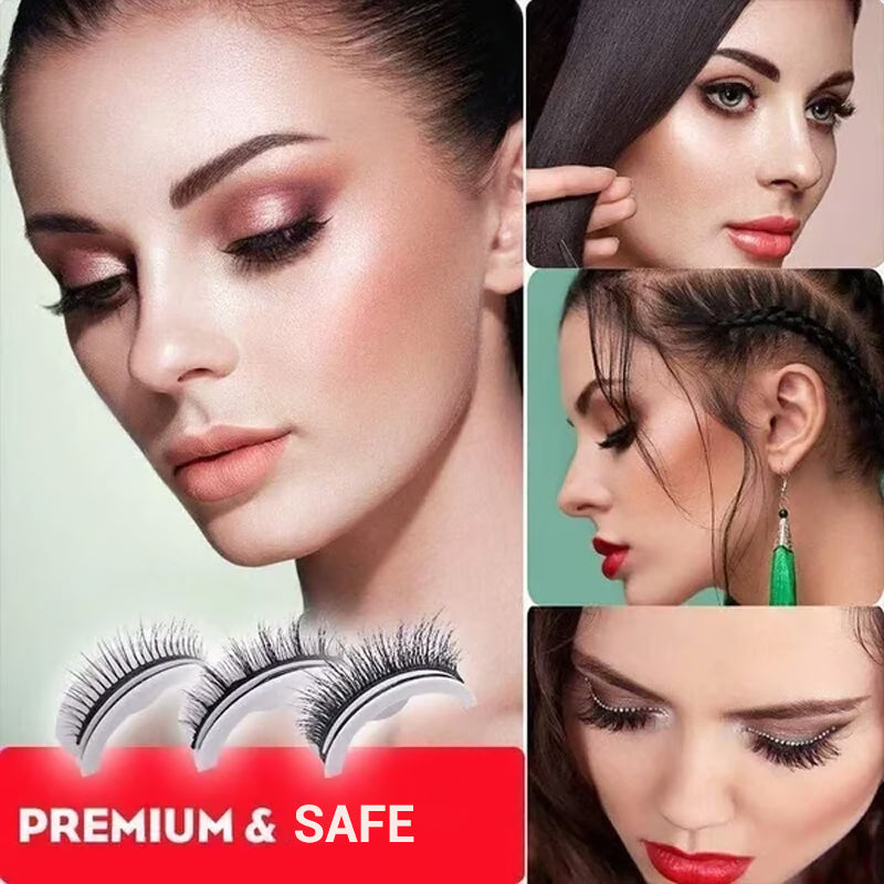 ⏰ BUY 1 GET 1 FREE(2 Pairs)🥳2026 HOT SALE🌺Glue-Free Self-Adhesive Lashes – 3-Second, Natural & Reusable