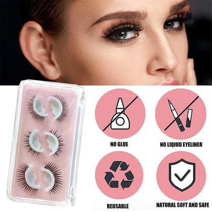 ⏰ BUY 1 GET 1 FREE(2 Pairs)🥳2026 HOT SALE🌺Glue-Free Self-Adhesive Lashes – 3-Second, Natural & Reusable