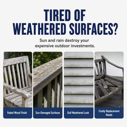 🥳2026 HOT SALE🥳💞50K+ SOLD! ☀️🛡️ 60% OFF! All-Season Wood Restorer – Penetrates deep to restore colour & creates protective shield against UV & moisture. Keep your garden furniture looking new! 🌳💪