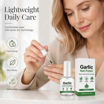 🔥Hot Sale - 50% OFF🔥Garlic Nail Polish for Strengthening Brittle, Damaged Nails
