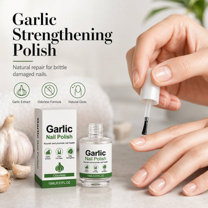 🔥Hot Sale - 50% OFF🔥Garlic Nail Polish for Strengthening Brittle, Damaged Nails