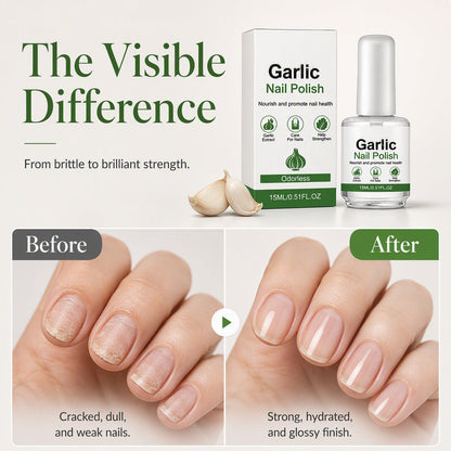 🔥Hot Sale - 50% OFF🔥Garlic Nail Polish for Strengthening Brittle, Damaged Nails