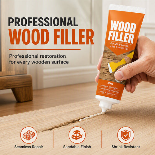 🔥50% OFF NOW! Professional Wood Filler for Cracks Holes & Scratches, Sandable Paintable Wood Repair Paste, Shrink‑Resistant Wood Putty for Indoor & Outdoor Wooden Surfaces Restoration
