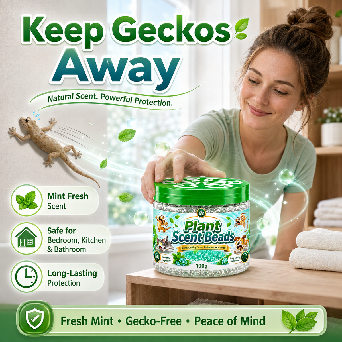 🥳2026 HOT SALE🥳💞50K+ SOLD!Natural Plant Gecko Repellent Gel Beads