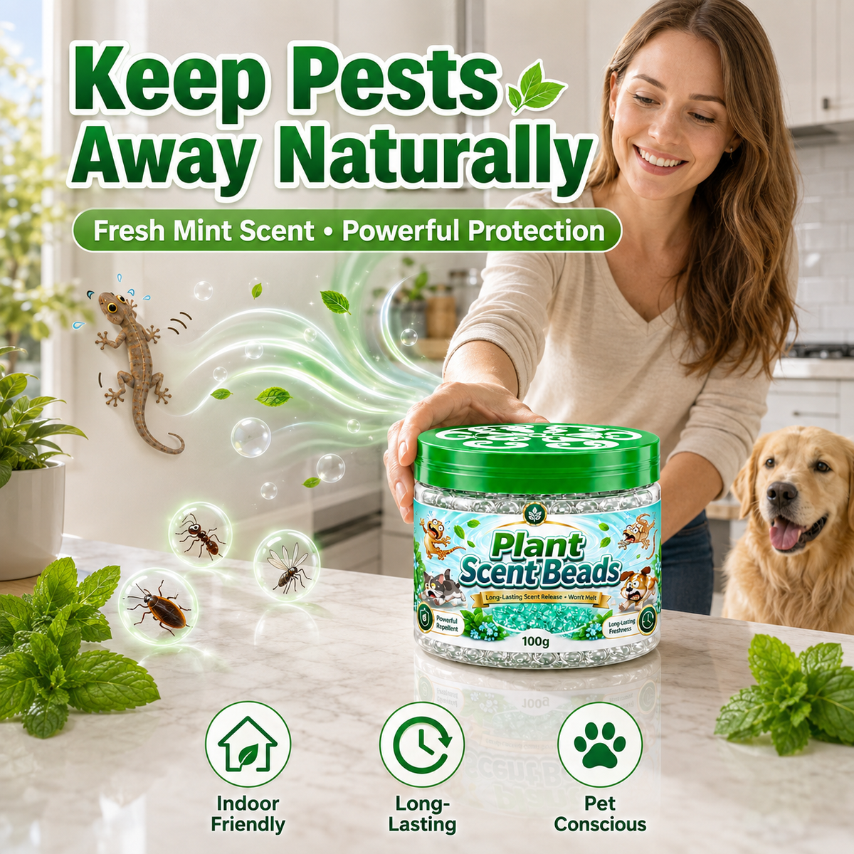 🥳2026 HOT SALE🥳💞50K+ SOLD!Natural Plant Gecko Repellent Gel Beads
