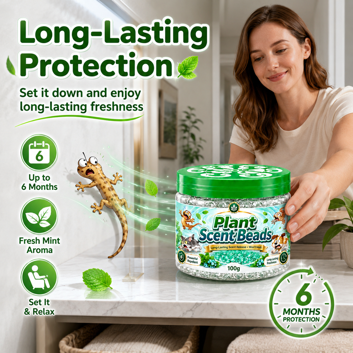 🥳2026 HOT SALE🥳💞50K+ SOLD!Natural Plant Gecko Repellent Gel Beads
