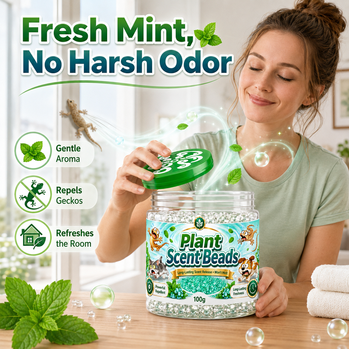 🥳2026 HOT SALE🥳💞50K+ SOLD!Natural Plant Gecko Repellent Gel Beads