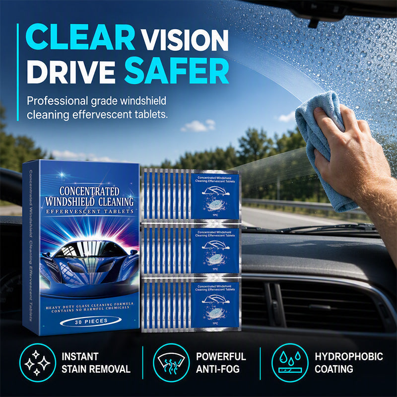 🔥Hot Sale - 50% OFF🔥⏰Car Windshield Cleaning Effervescent Tablets
