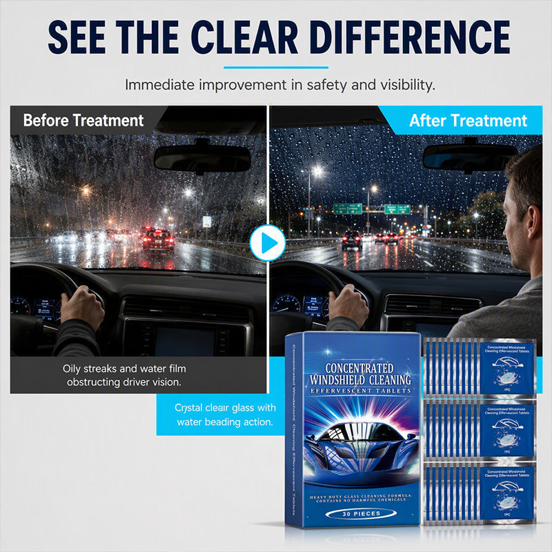 🔥Hot Sale - 50% OFF🔥⏰Car Windshield Cleaning Effervescent Tablets