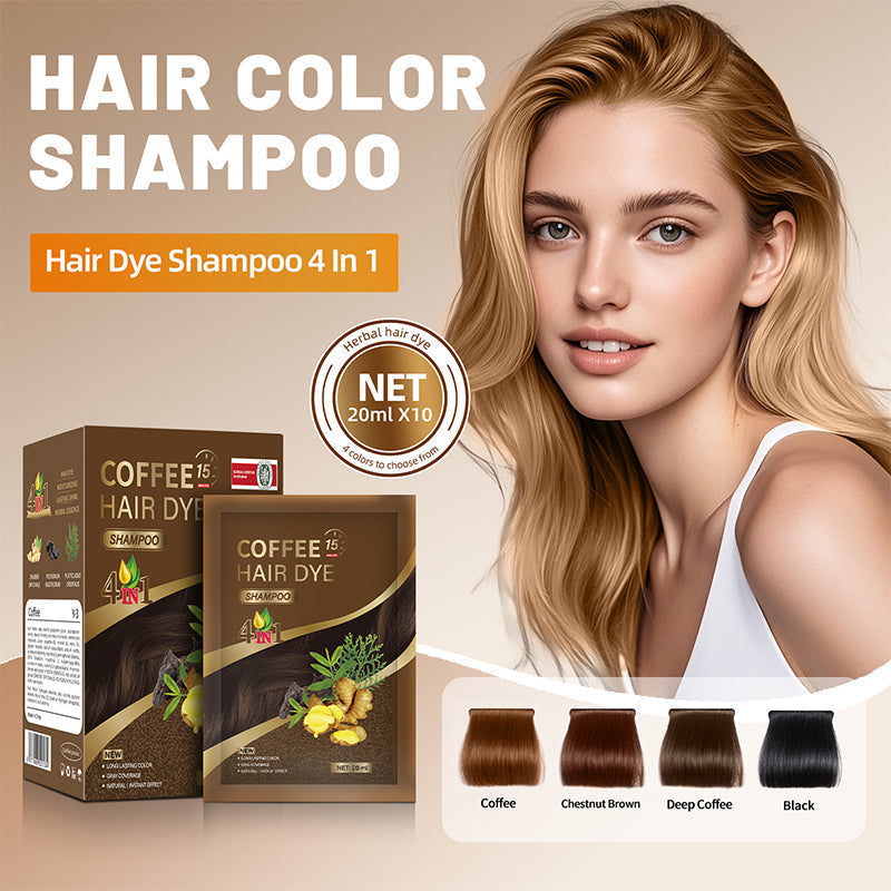 🥳2026 HOT SALE🥳💞50K+ SOLD!4-in-1 Herbal Hair Dye Shampoo