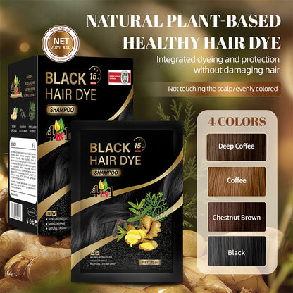 🥳2026 HOT SALE🥳💞50K+ SOLD!4-in-1 Herbal Hair Dye Shampoo