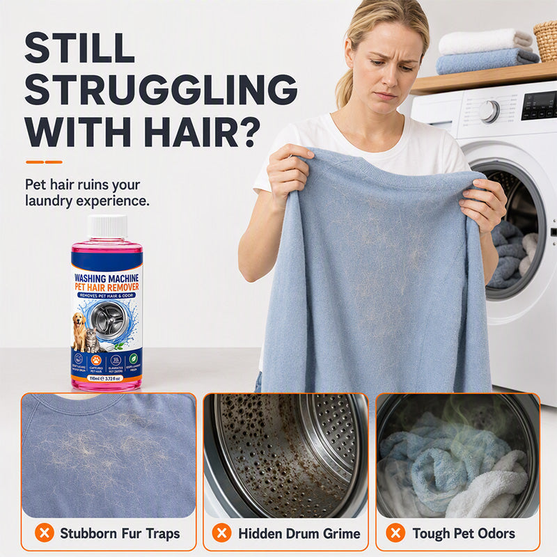 🔥Hot Sale - 50% OFF🔥Deep Clean Washers Instantly! No-Odor 4-in-1 Pet Hair Laundry Cleaner