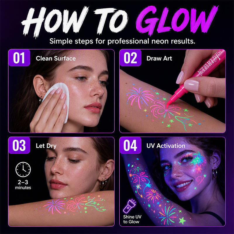 UV-Reactive Pens for Party Art – product image